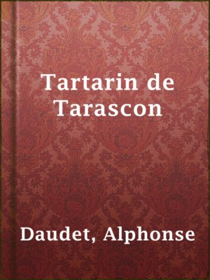 cover image of Tartarin de Tarascon